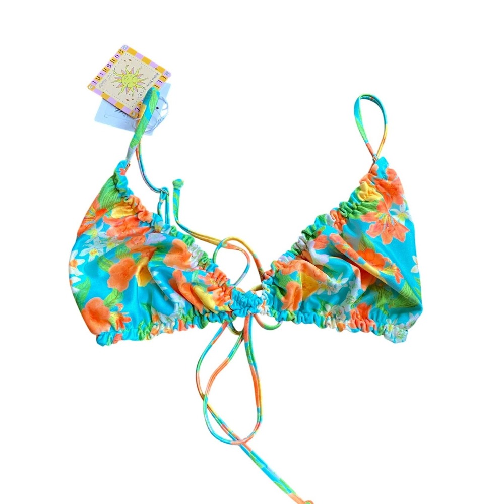 Kulani Kinis Ruched Slim Scoop Bikini Top Sunkissed Soul 2XL‎ NWT Swim Beach Fem